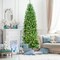 PVC Hinged Pre-lit Artificial Fir Pencil Christmas Tree with 150 Warm White